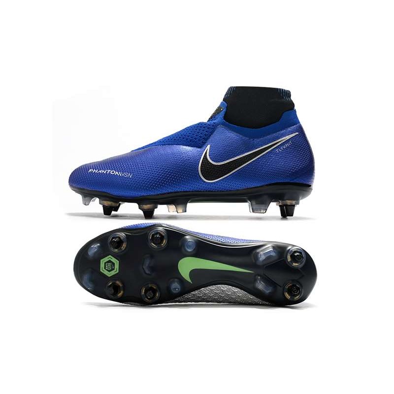 Nike Phantom Vision Elite DF SG PRO Anti Clog Modrý stříbrný Černá